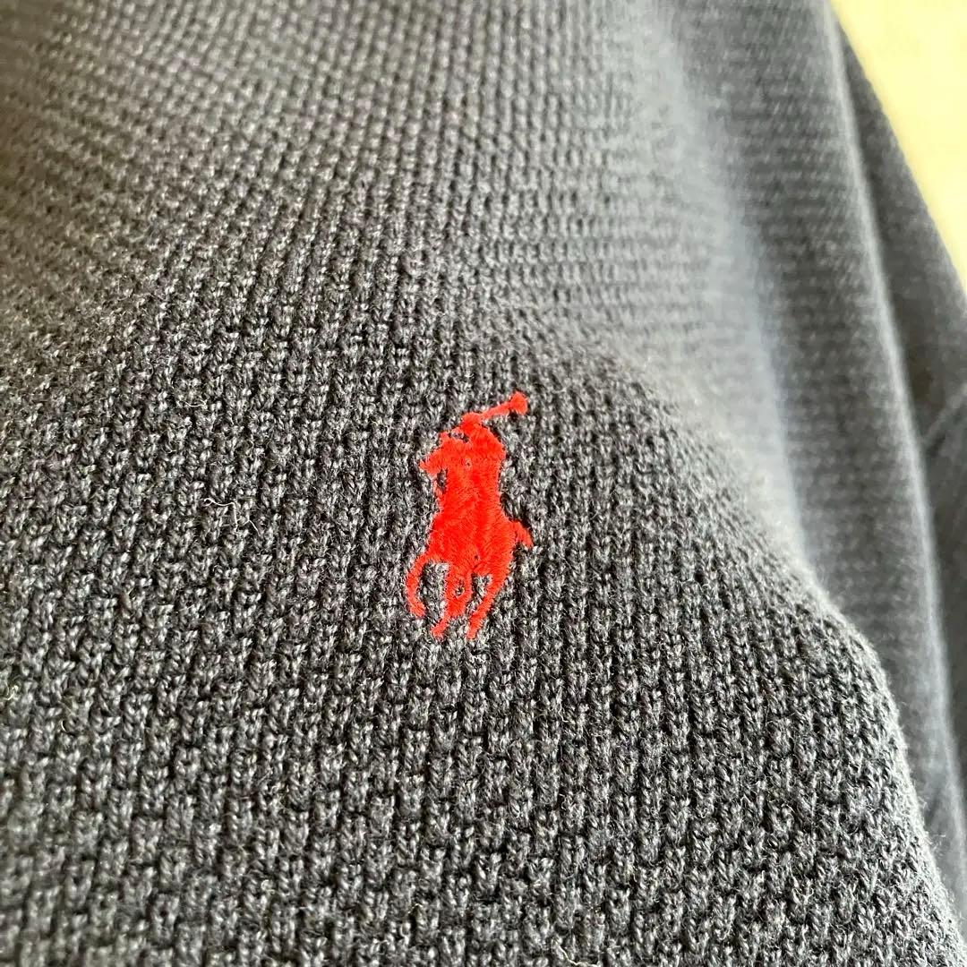 希少 古着 90's ラルフローレン コットンニットポロシャツ シャツ XL