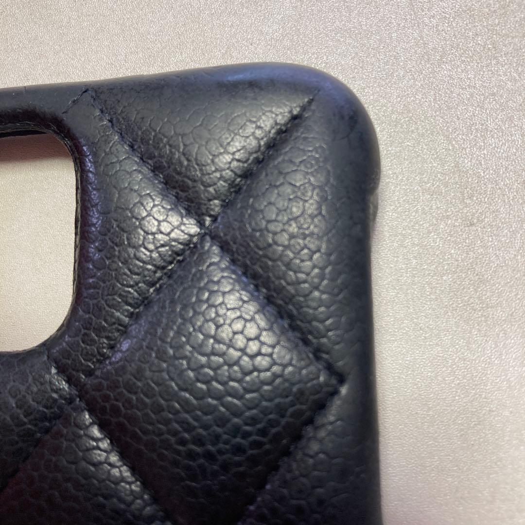 シャネル　マトラッセ キャビアスキン ココマーク iPhone 11Proケース