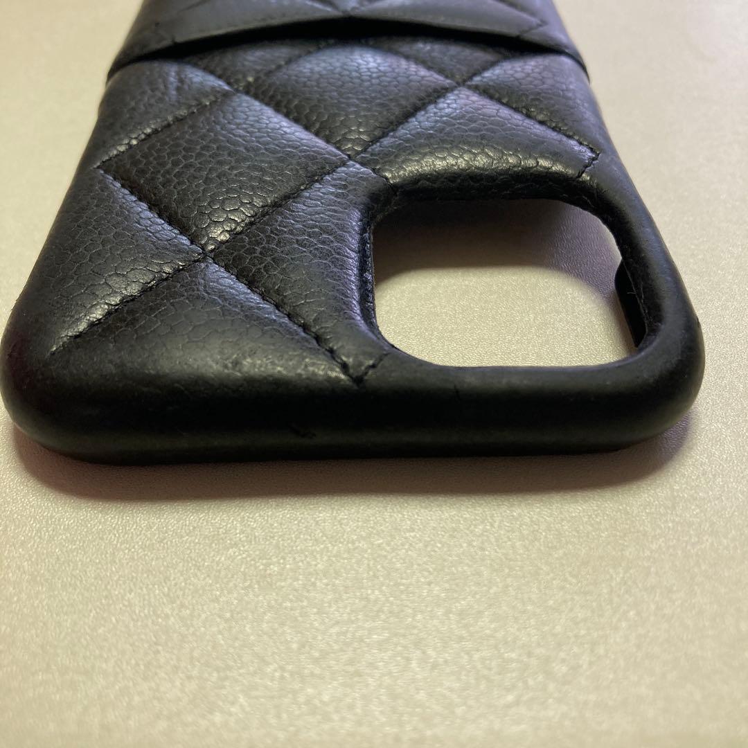 シャネル　マトラッセ キャビアスキン ココマーク iPhone 11Proケース