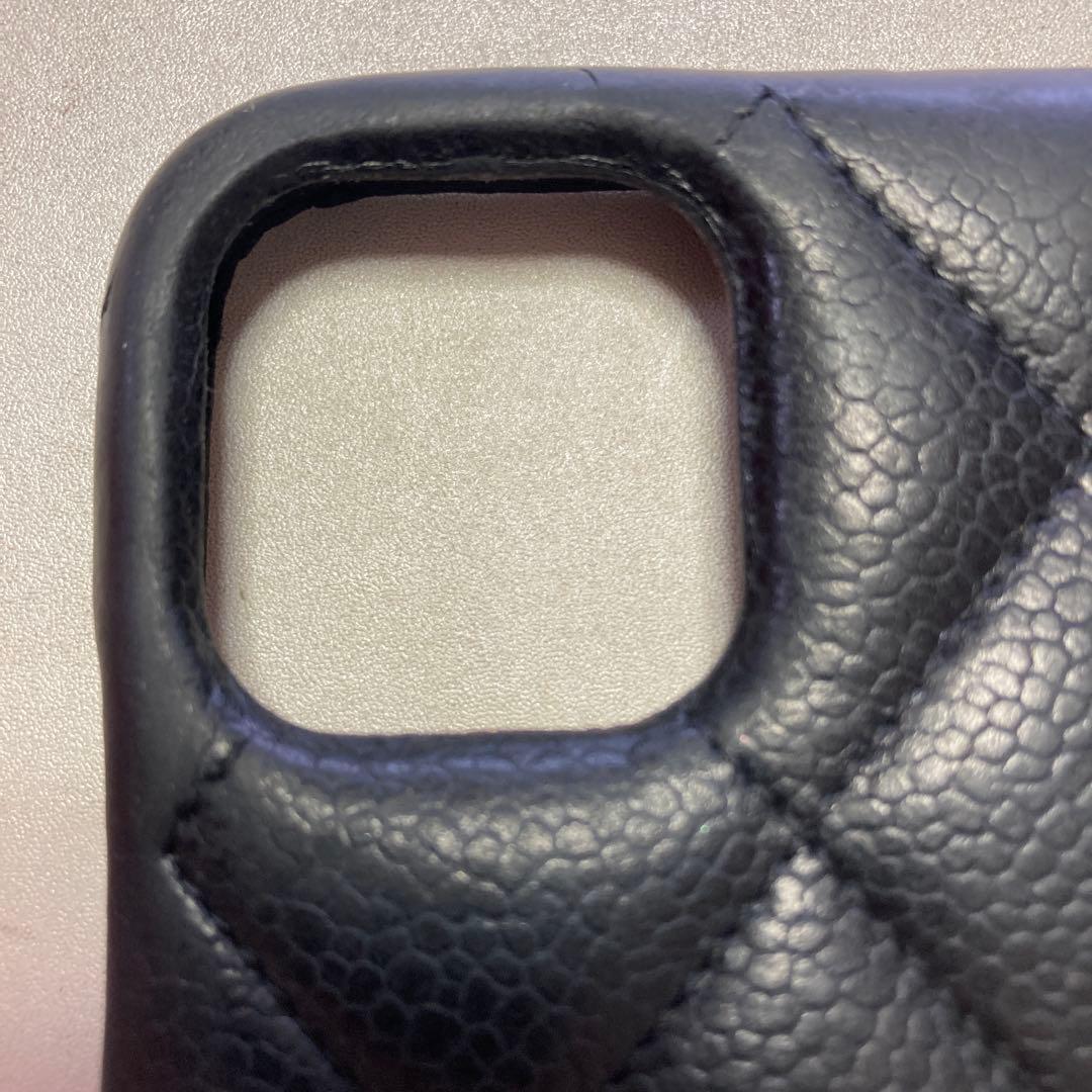 シャネル　マトラッセ キャビアスキン ココマーク iPhone 11Proケース