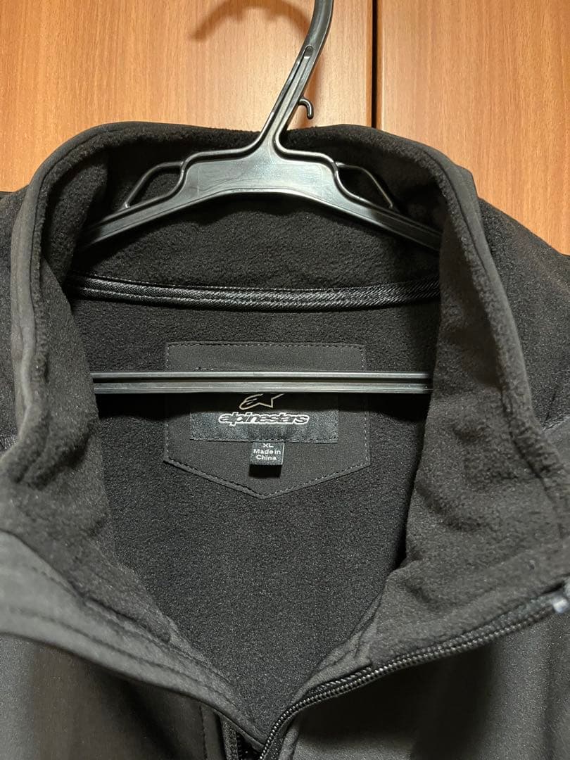 alpinestars ソフトシェルフードブラックジャケット アルパインスターズ