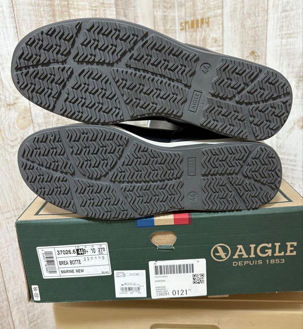27～27.5㎝☆新品AIGLEレインブーツ44 エーグルラバーブーツ 長靴