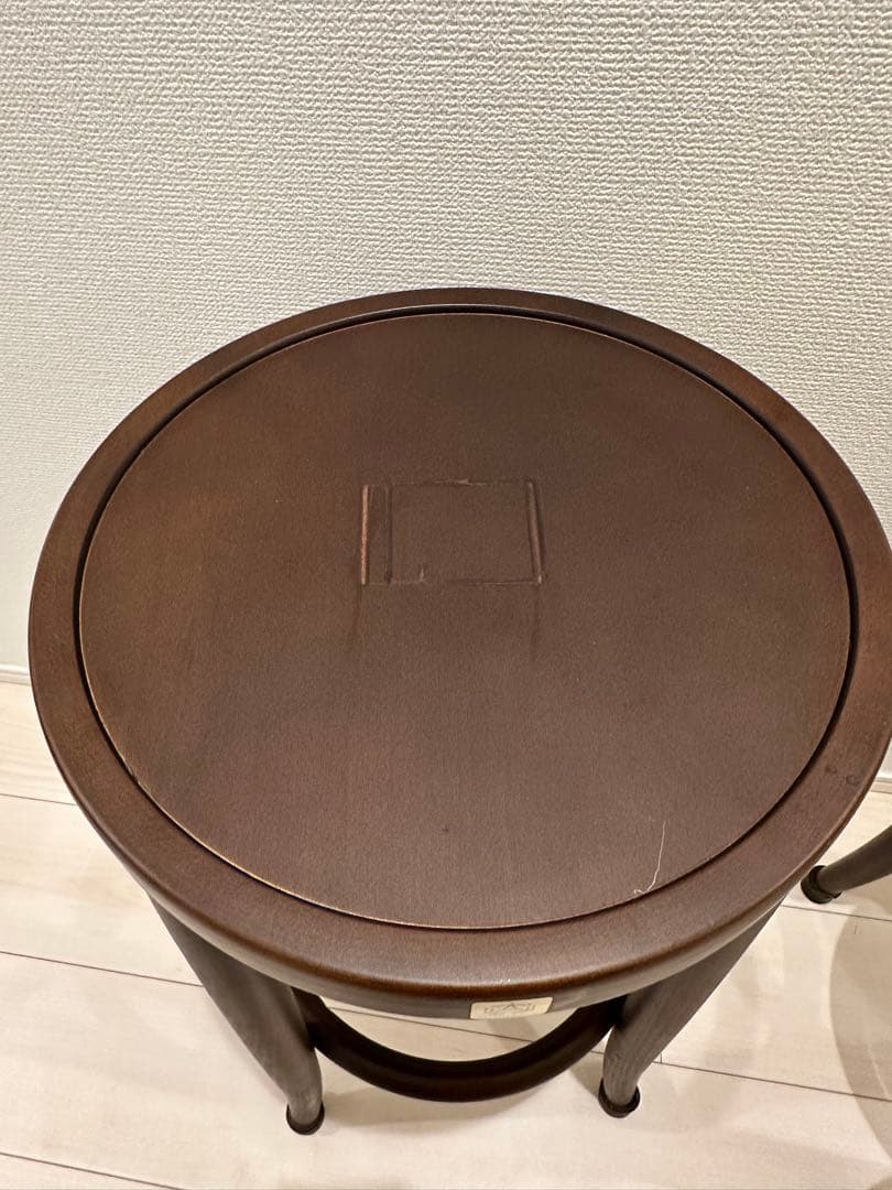 秋田木工 スツール 大塚家具 209 カウンターチェア ブラウン 2脚セット