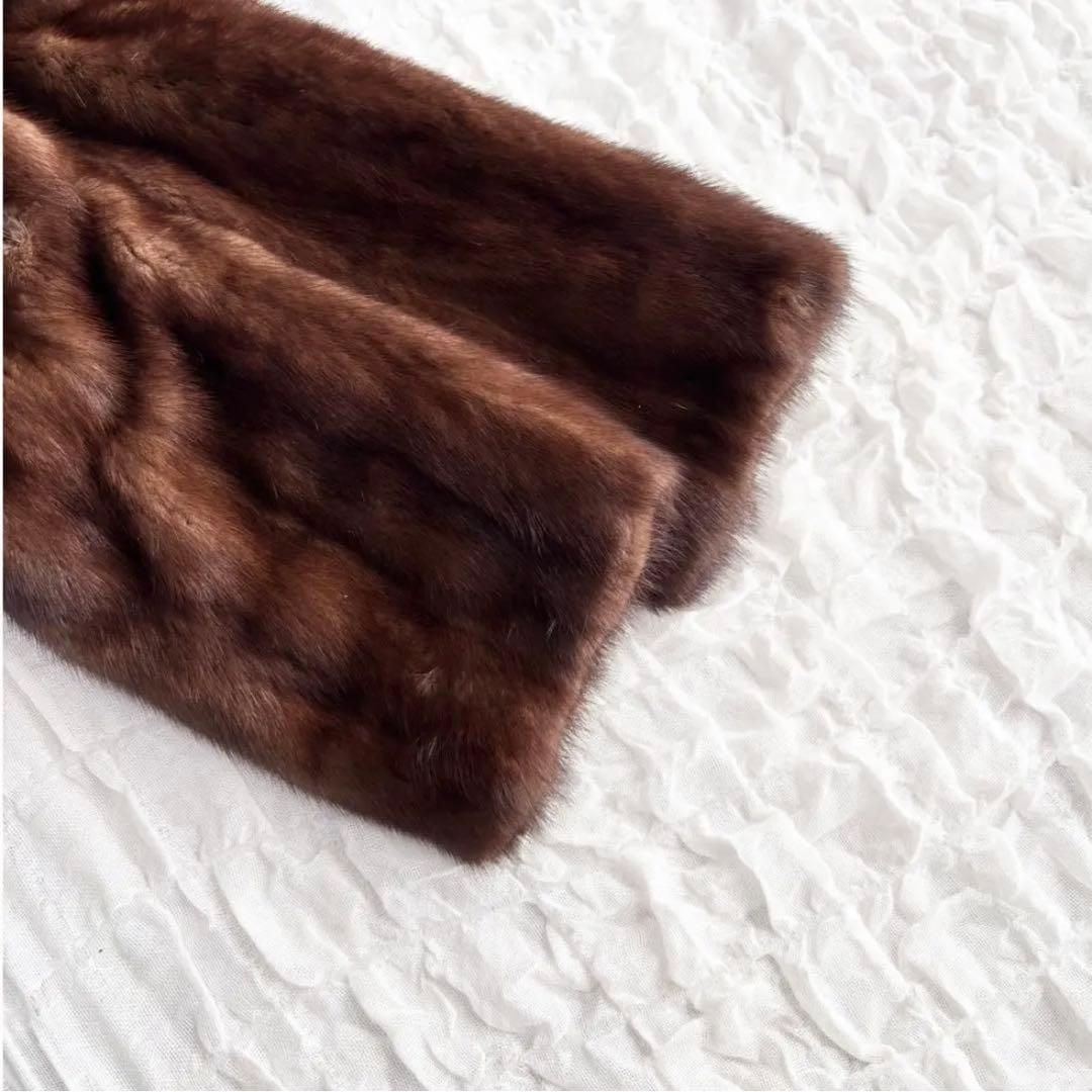 【極美品】 SAGA MINK 高級 ファーコート 毛皮 デミバフミンク