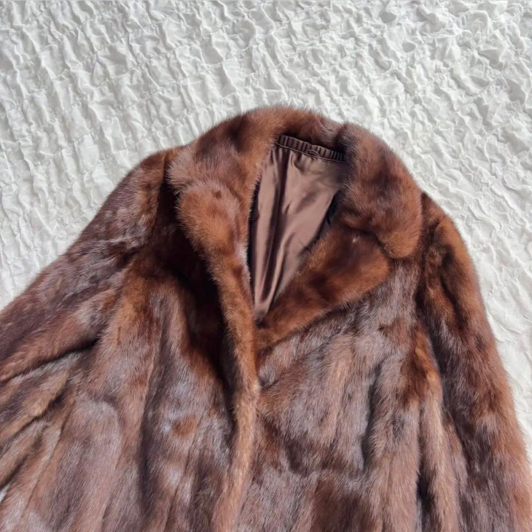 【極美品】 SAGA MINK 高級 ファーコート 毛皮 デミバフミンク