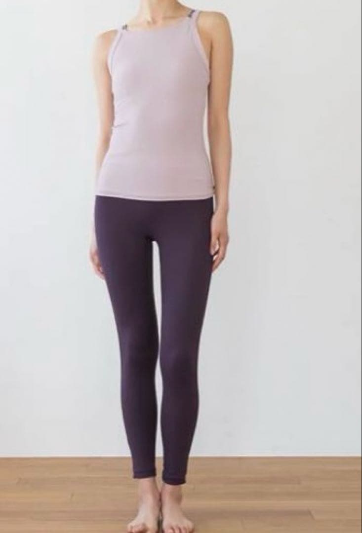 【SUKALA】ダブルストラップリブロゴタンクトップLL