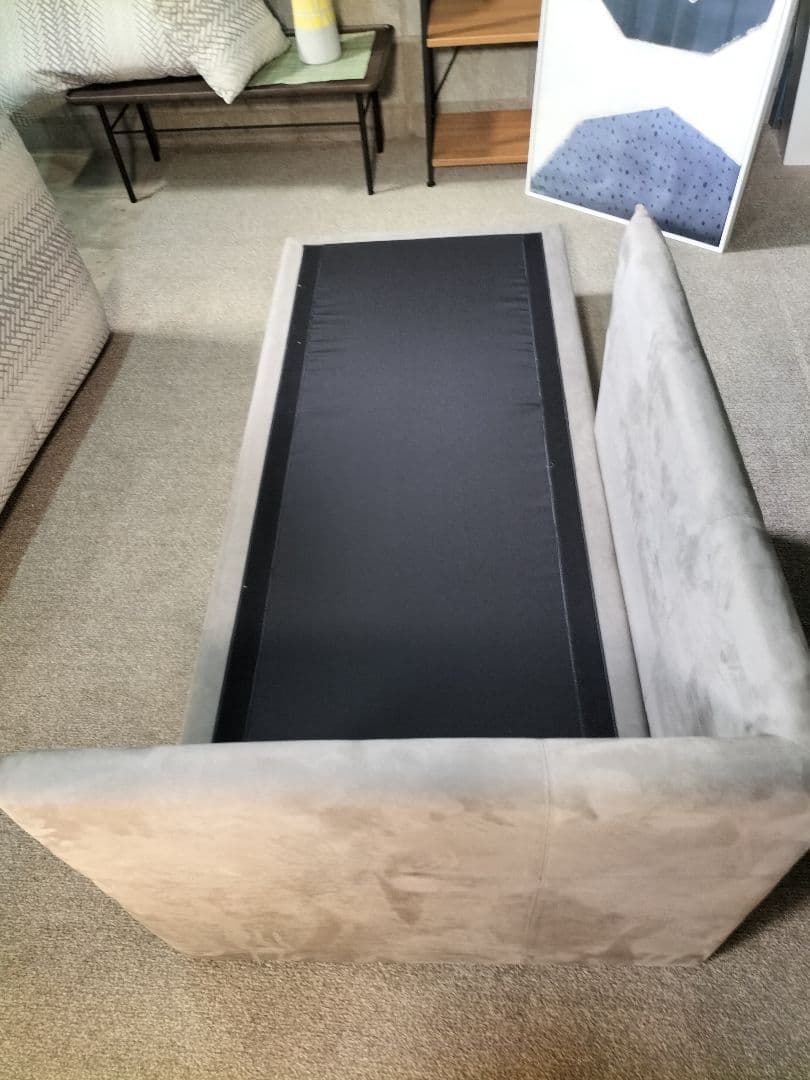 ト*ラ様 肩肘ソファ クッション付き カウチ 幅165cm モデルルーム展示品