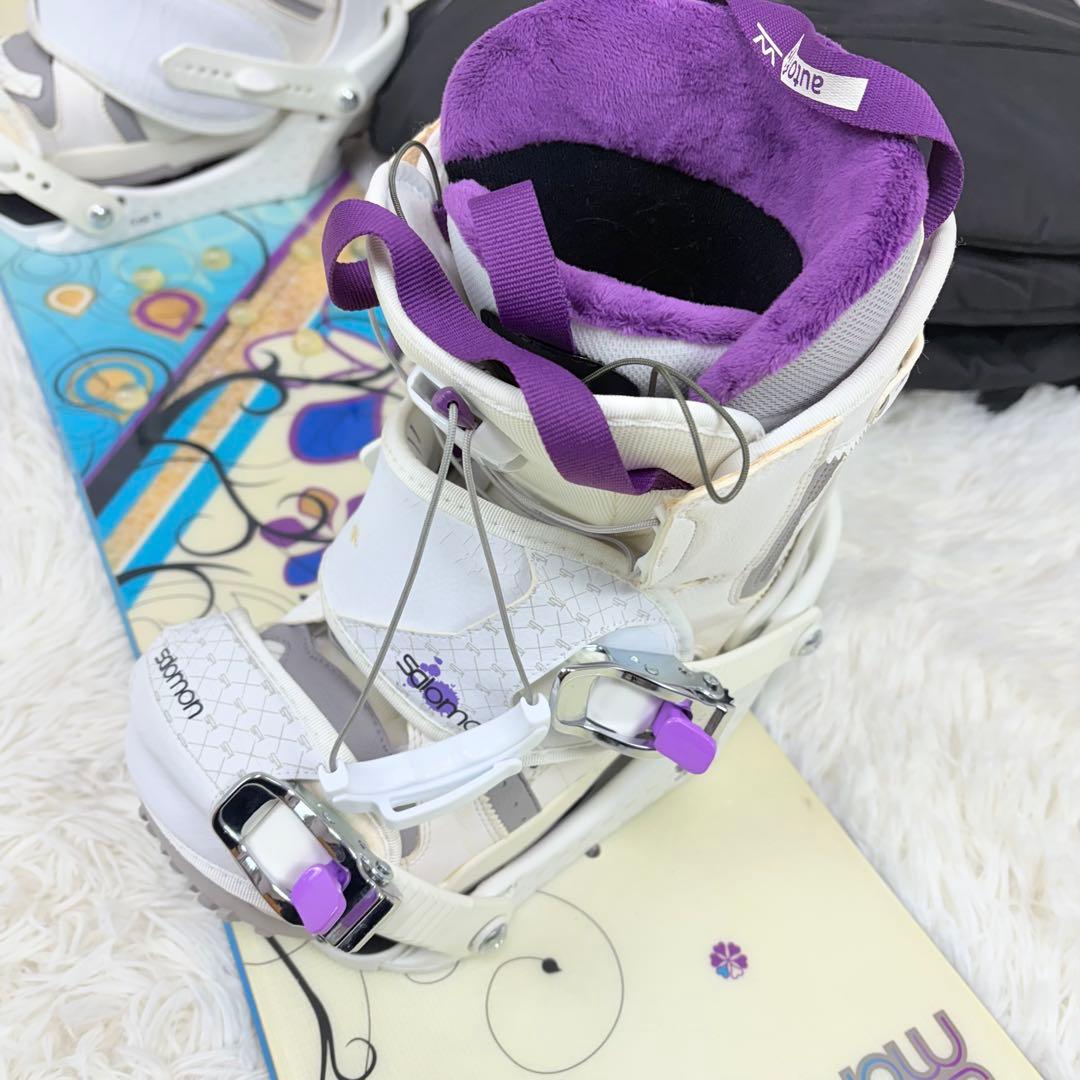 SALOMON スノーボード 146cm 4点セット ビンディング カバー付き