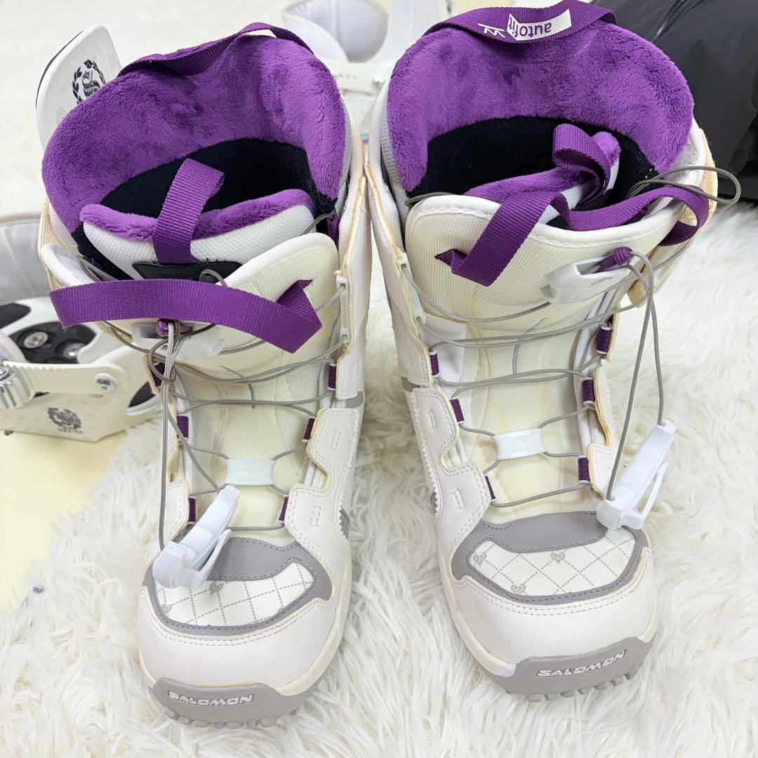 SALOMON スノーボード 146cm 4点セット ビンディング カバー付き