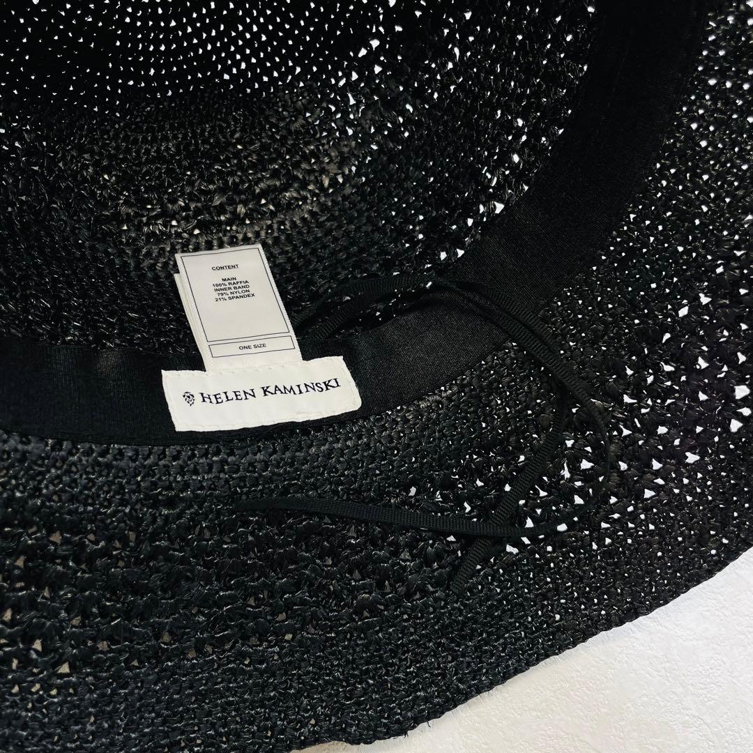 美品✴︎ヘレンカミンスキー juliet8 ジュリエット ブラック 黒 麦わら帽子