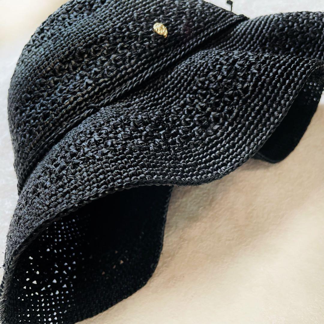 美品✴︎ヘレンカミンスキー juliet8 ジュリエット ブラック 黒 麦わら帽子