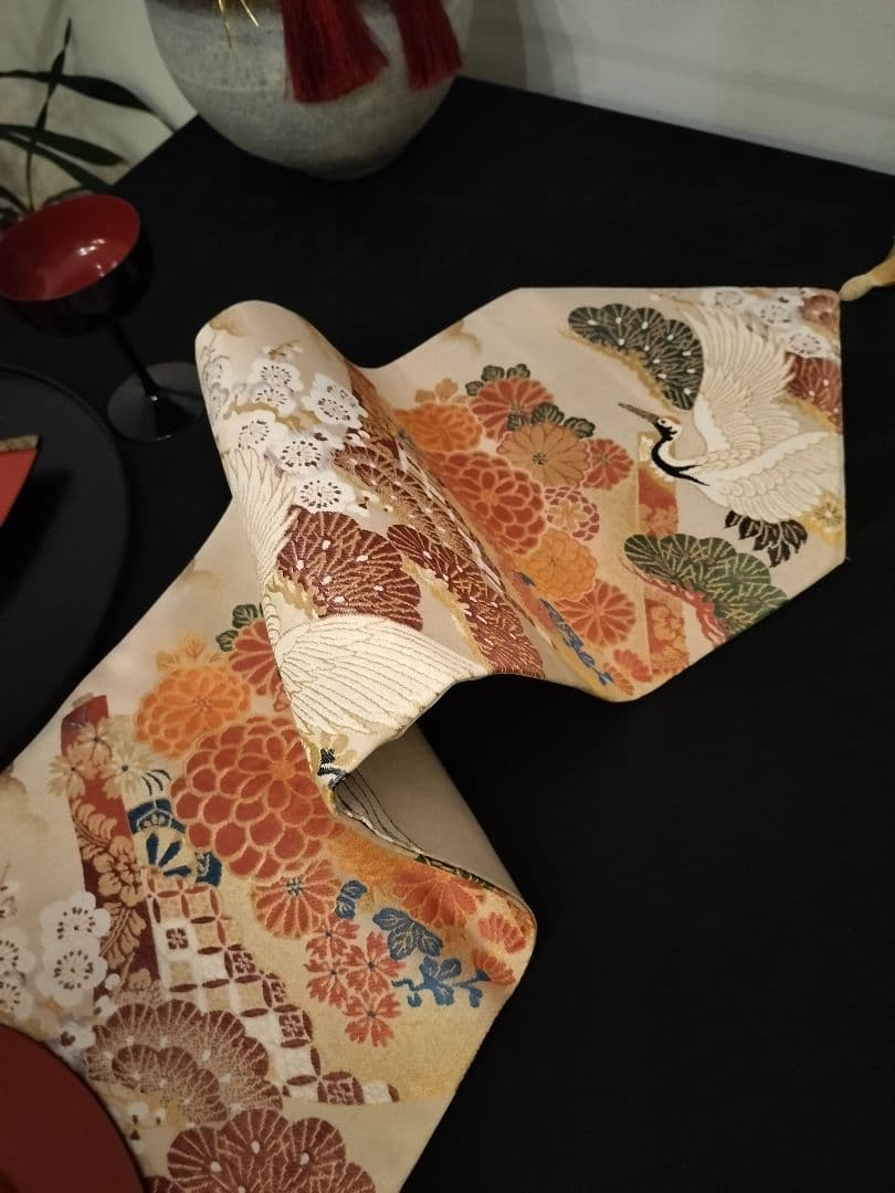 indianA937高級ひな祭り‼️花嫁衣装帯‼️1ｍ96cm