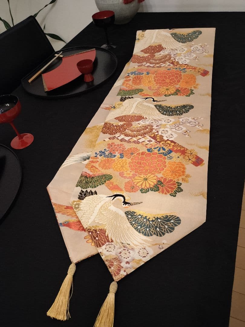 indianA937高級ひな祭り‼️花嫁衣装帯‼️1ｍ96cm