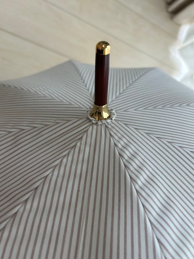 ポロラルフローレン　Ralph Laurenフリル　ストライプ　晴雨兼用　日傘