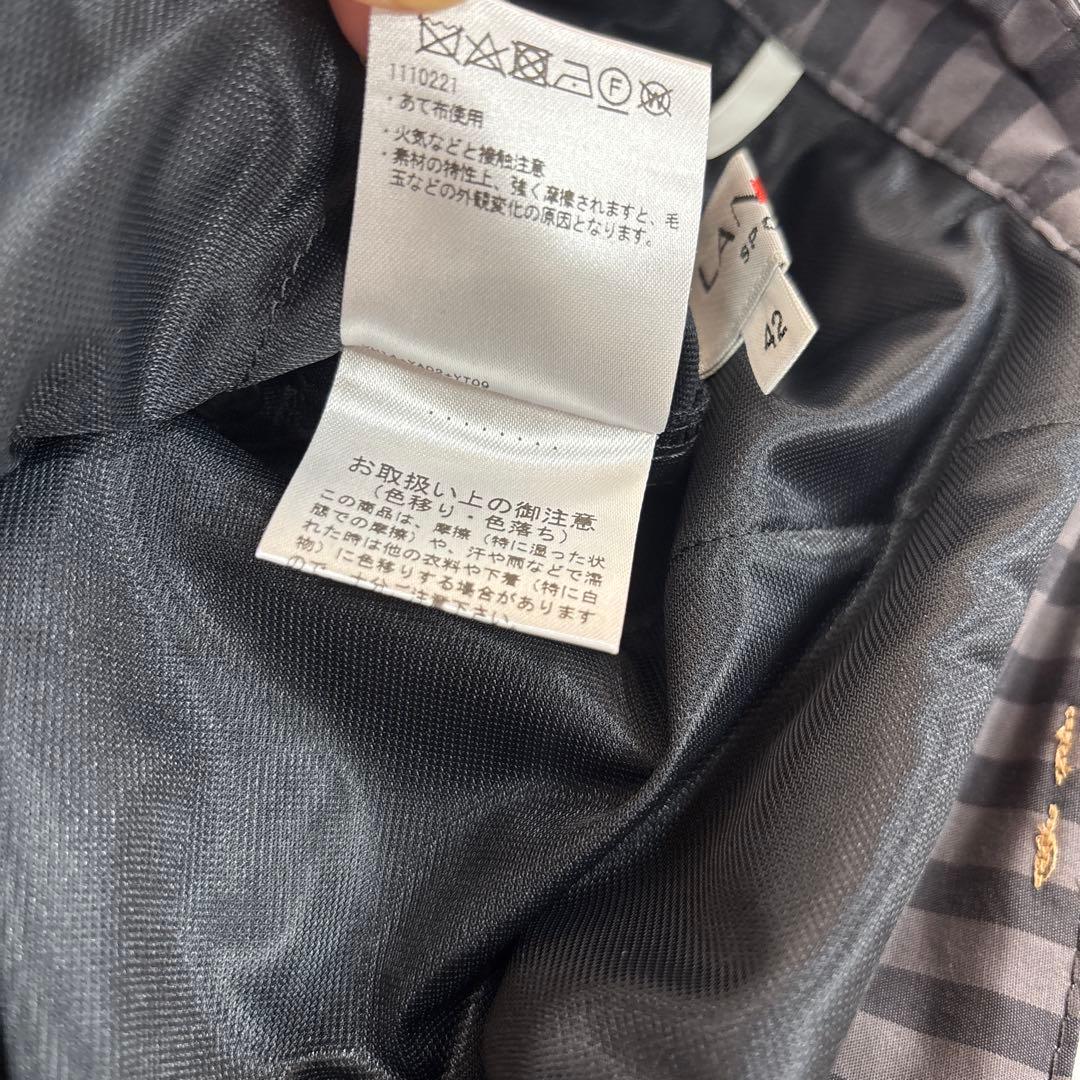 LANVIN SPORT ストレッチ綿 黒パンツ レディース