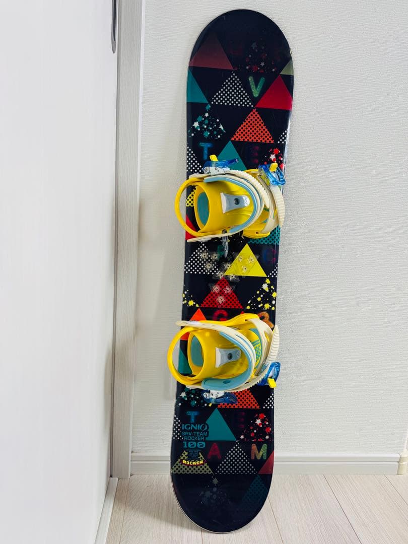 ⭐︎セット キッズ 100cm スノー ボード 板 バインディング ビンディング