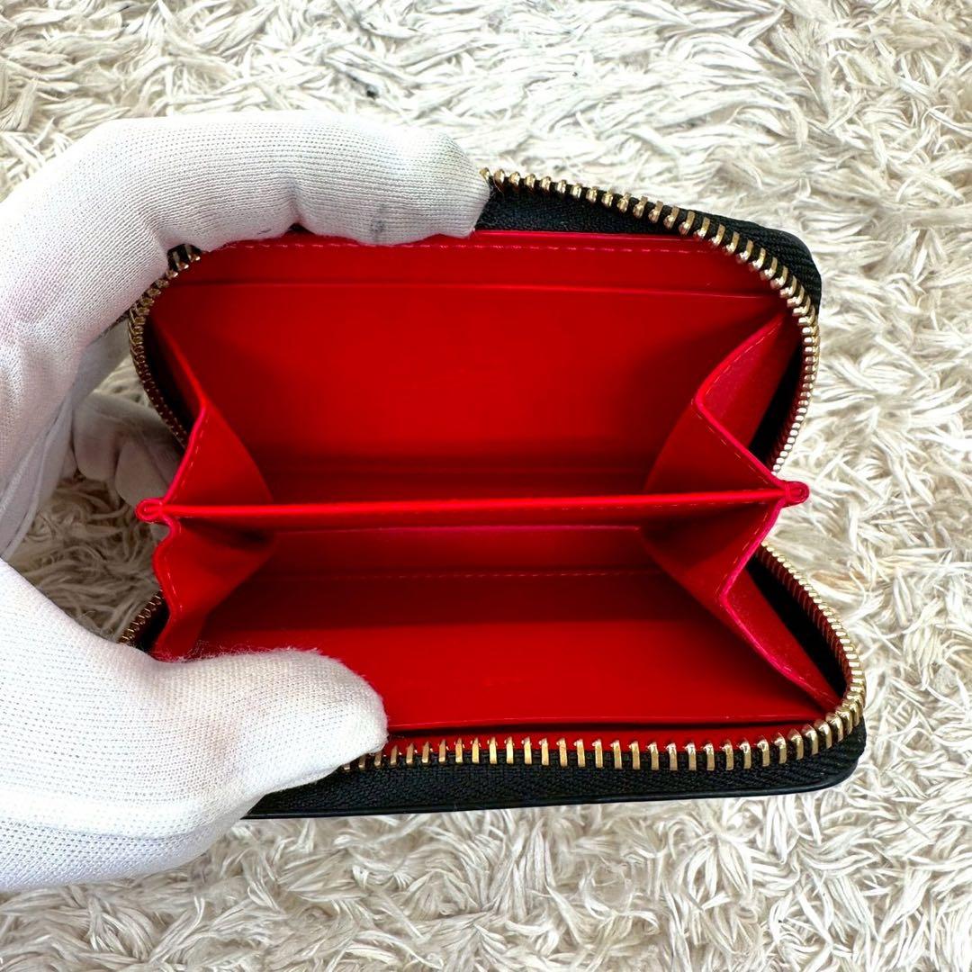 【美品】クリスチャンルブタン ケース 小銭入れ ブラウン レオパード