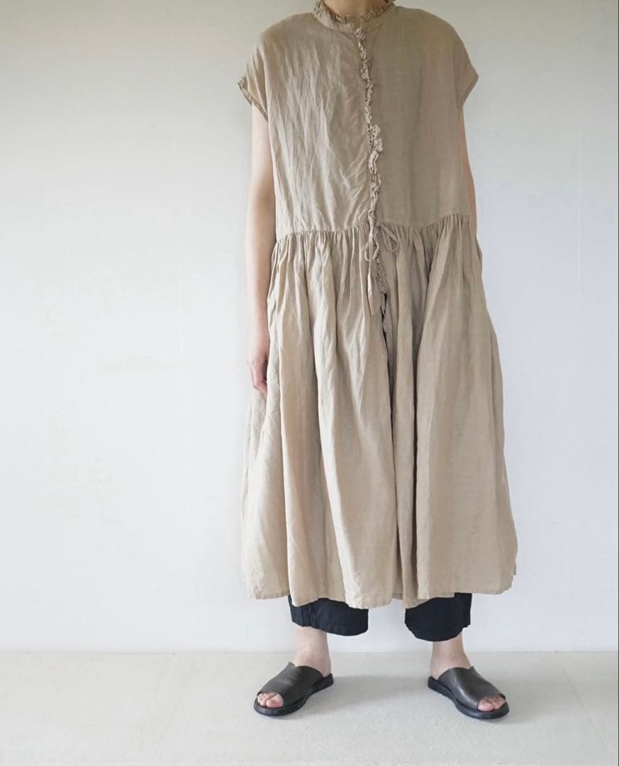 最終値下げ！Gauze# リネンノースリーブワンピース