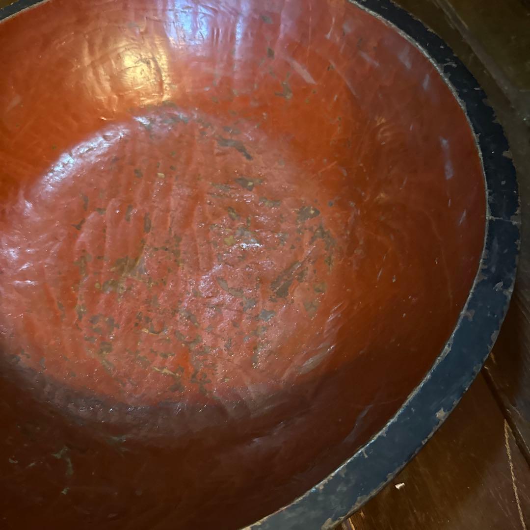 瞬間的お値下げ❣️ヴィンテージ　こね鉢　木製ボウル 使用感あり