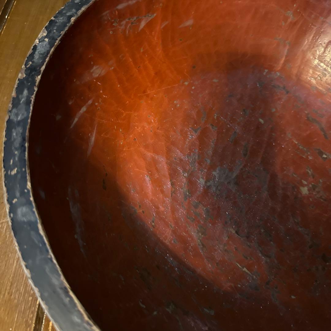 瞬間的お値下げ❣️ヴィンテージ　こね鉢　木製ボウル 使用感あり