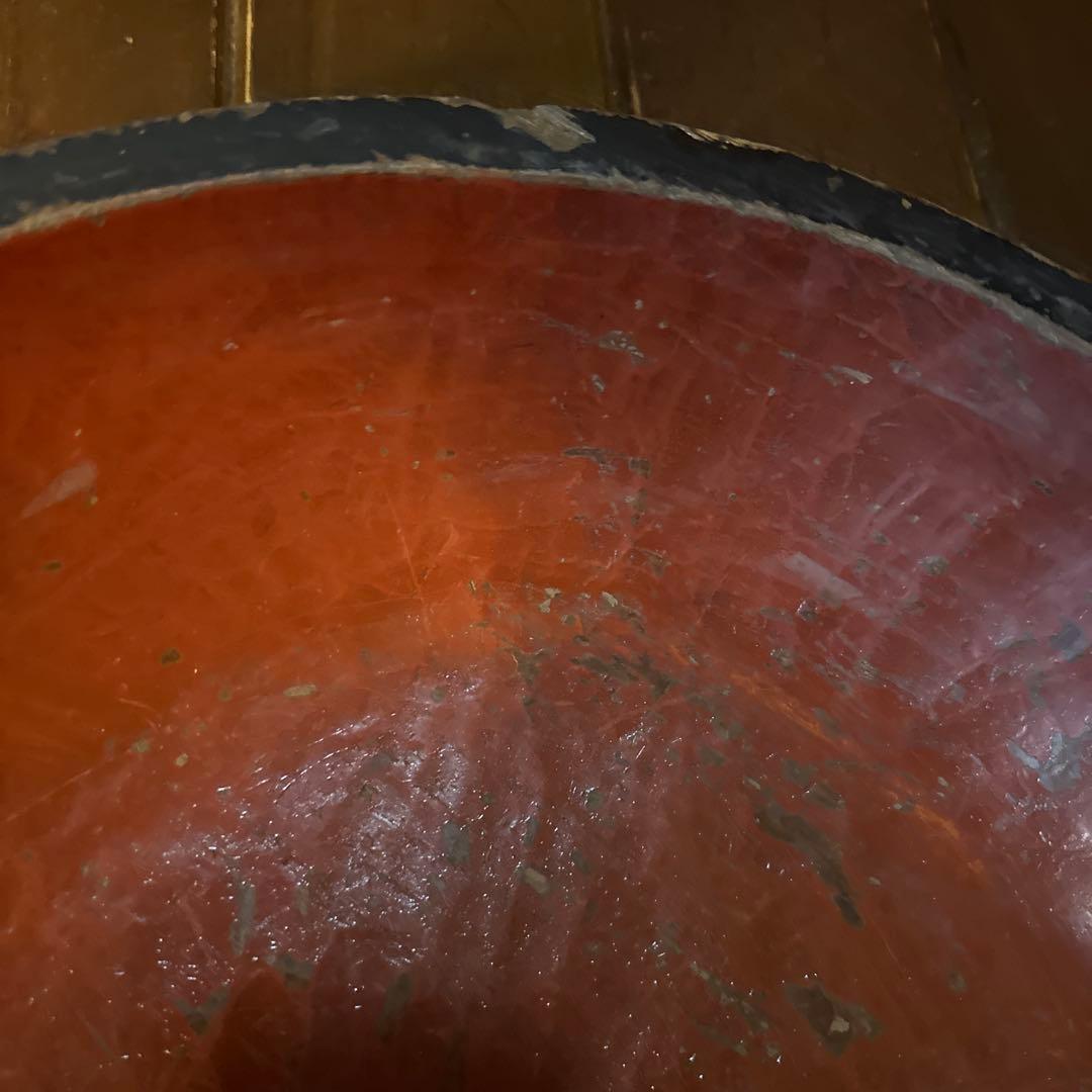 瞬間的お値下げ❣️ヴィンテージ　こね鉢　木製ボウル 使用感あり