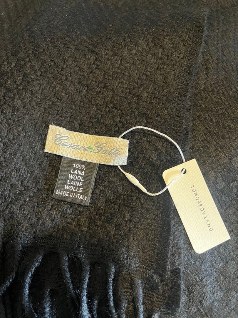 TOMORROWLANDE ブラックマフラー　ストール