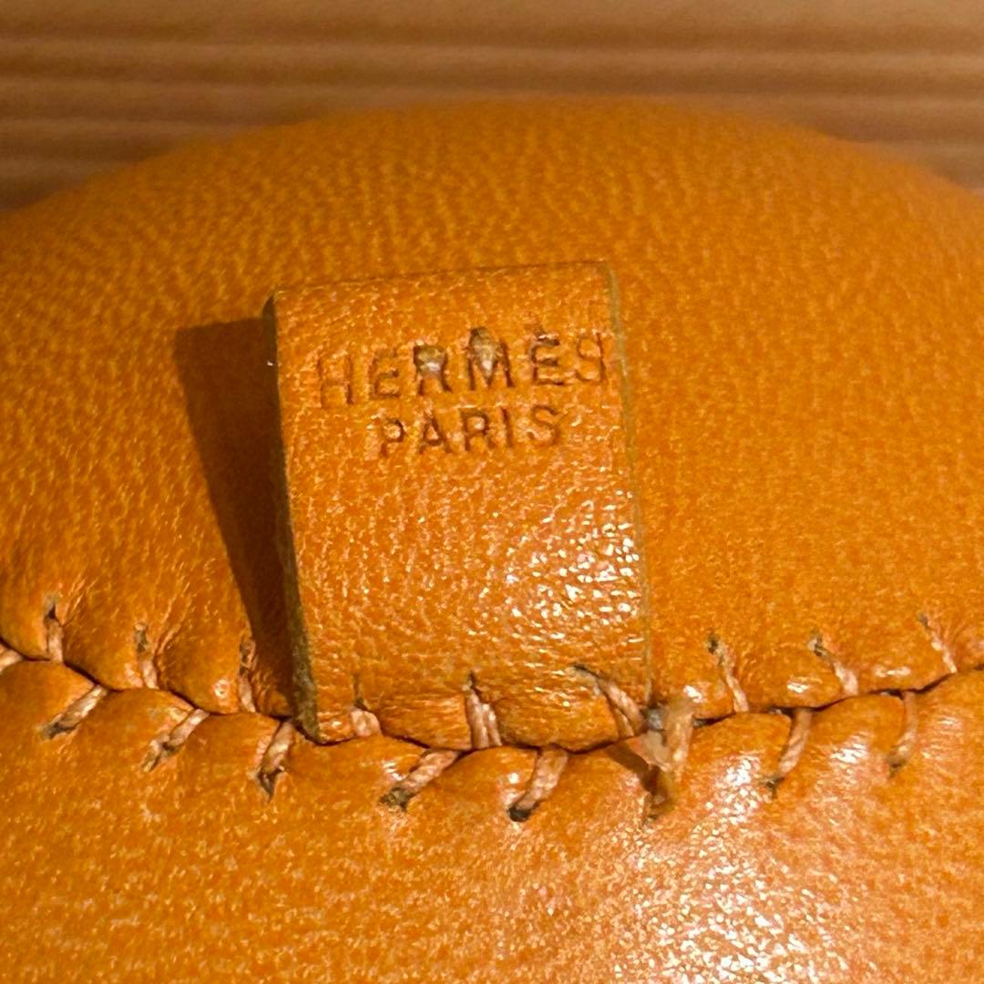 【匿名配送】エルメス　野球ボール　レザー　（オレンジ）