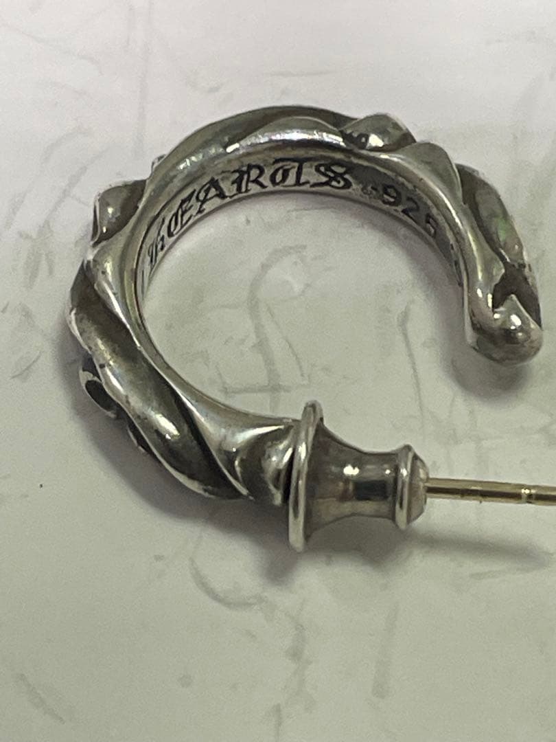 #154【あんしん鑑定済み】スクロールフープピアス