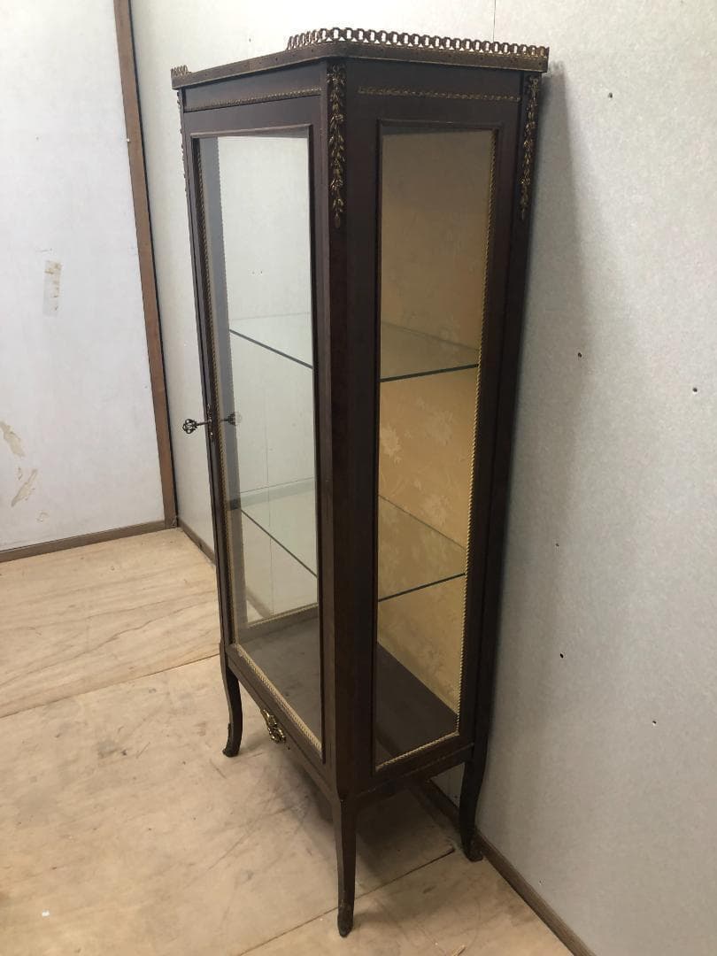 送料無料 ス. キュリオキャビネット 飾り棚 ヨーロピアン 73041-1-70