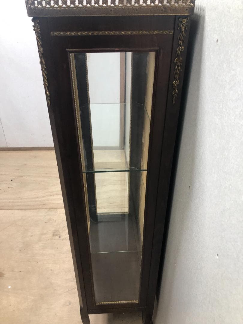 送料無料 ス. キュリオキャビネット 飾り棚 ヨーロピアン 73041-1-70