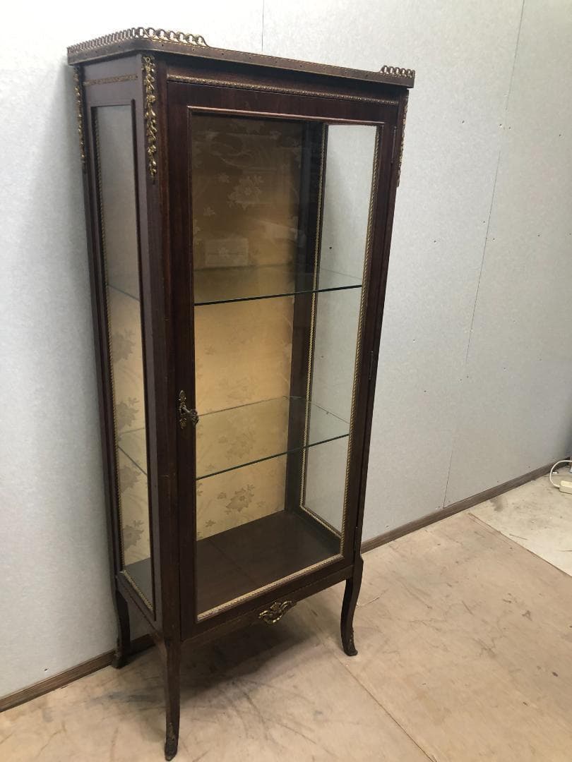 送料無料 ス. キュリオキャビネット 飾り棚 ヨーロピアン 73041-1-70