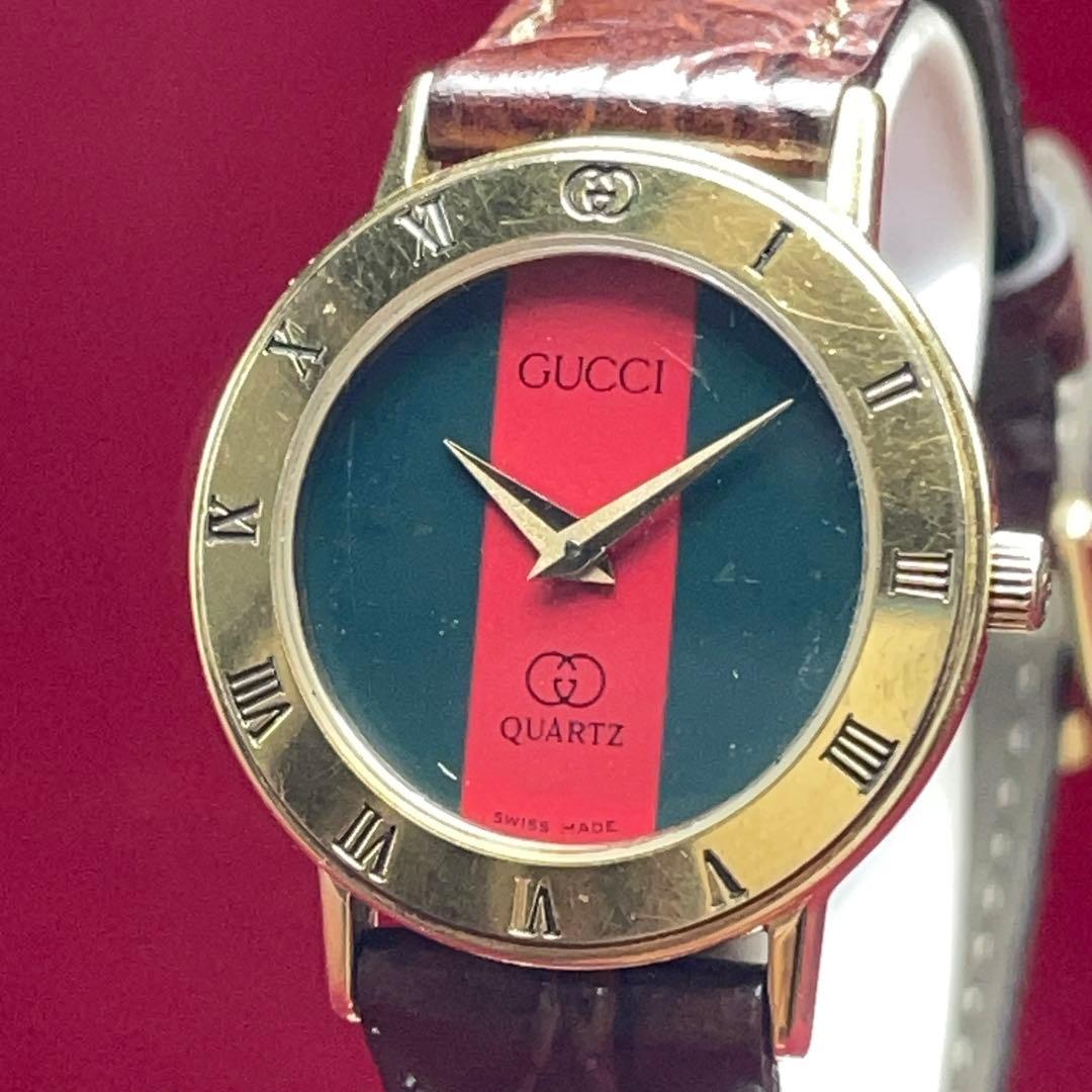 VINTAGE GUCCI グッチ 3000M 高級 90s クォーツ スイス製