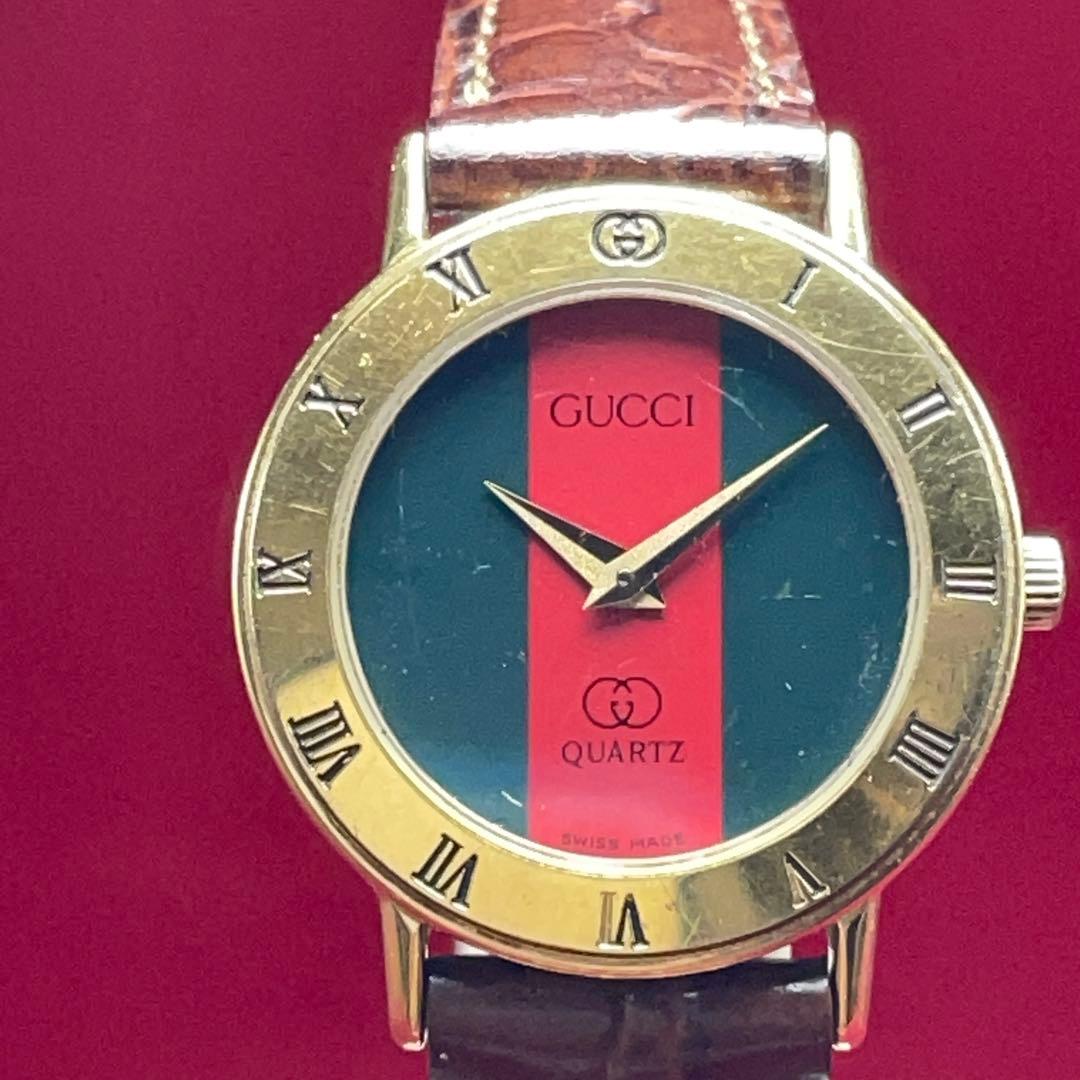 VINTAGE GUCCI グッチ 3000M 高級 90s クォーツ スイス製