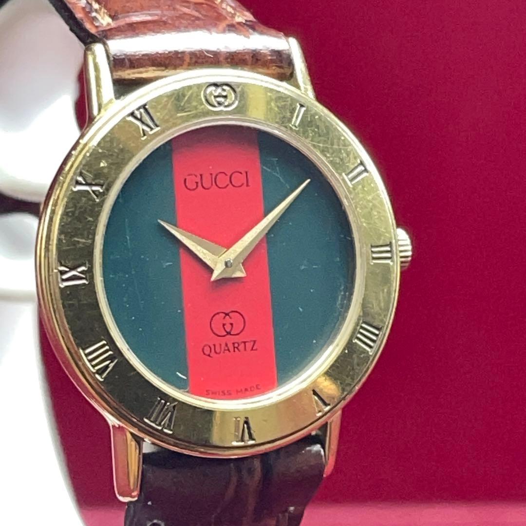 VINTAGE GUCCI グッチ 3000M 高級 90s クォーツ スイス製