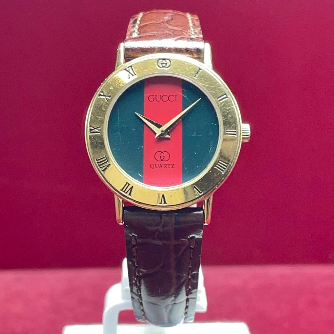 VINTAGE GUCCI グッチ 3000M 高級 90s クォーツ スイス製