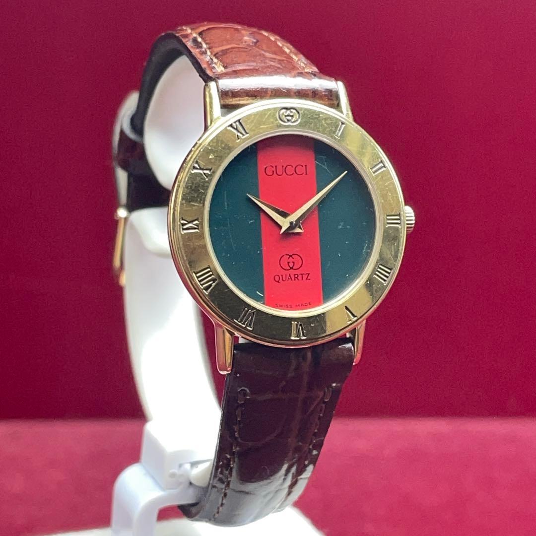VINTAGE GUCCI グッチ 3000M 高級 90s クォーツ スイス製