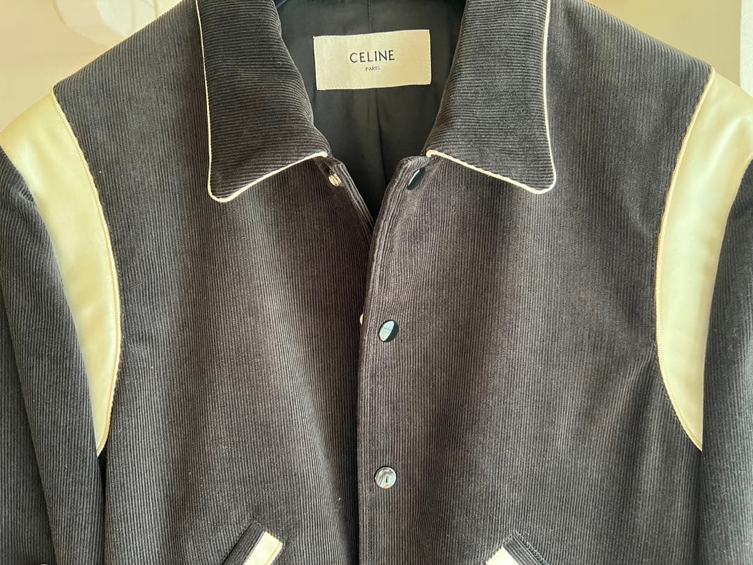 【新品未使用品】CELINE テディジャケット 48 黒【エディ期】