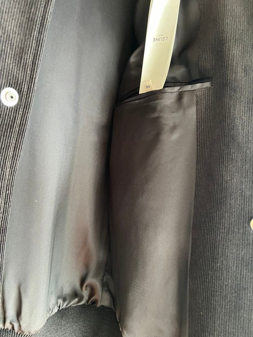 【新品未使用品】CELINE テディジャケット 48 黒【エディ期】