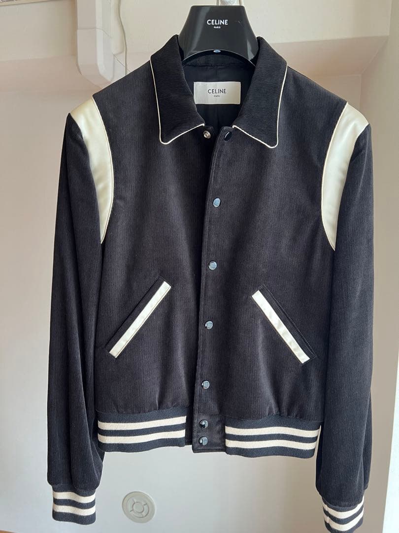 【新品未使用品】CELINE テディジャケット 48 黒【エディ期】
