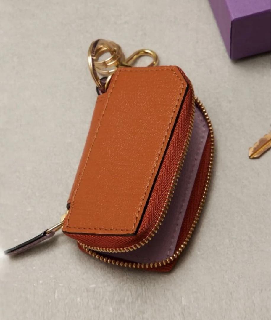 L'arcobalenoラルコバレーノ別注スマートキーケース 本革 キャメル