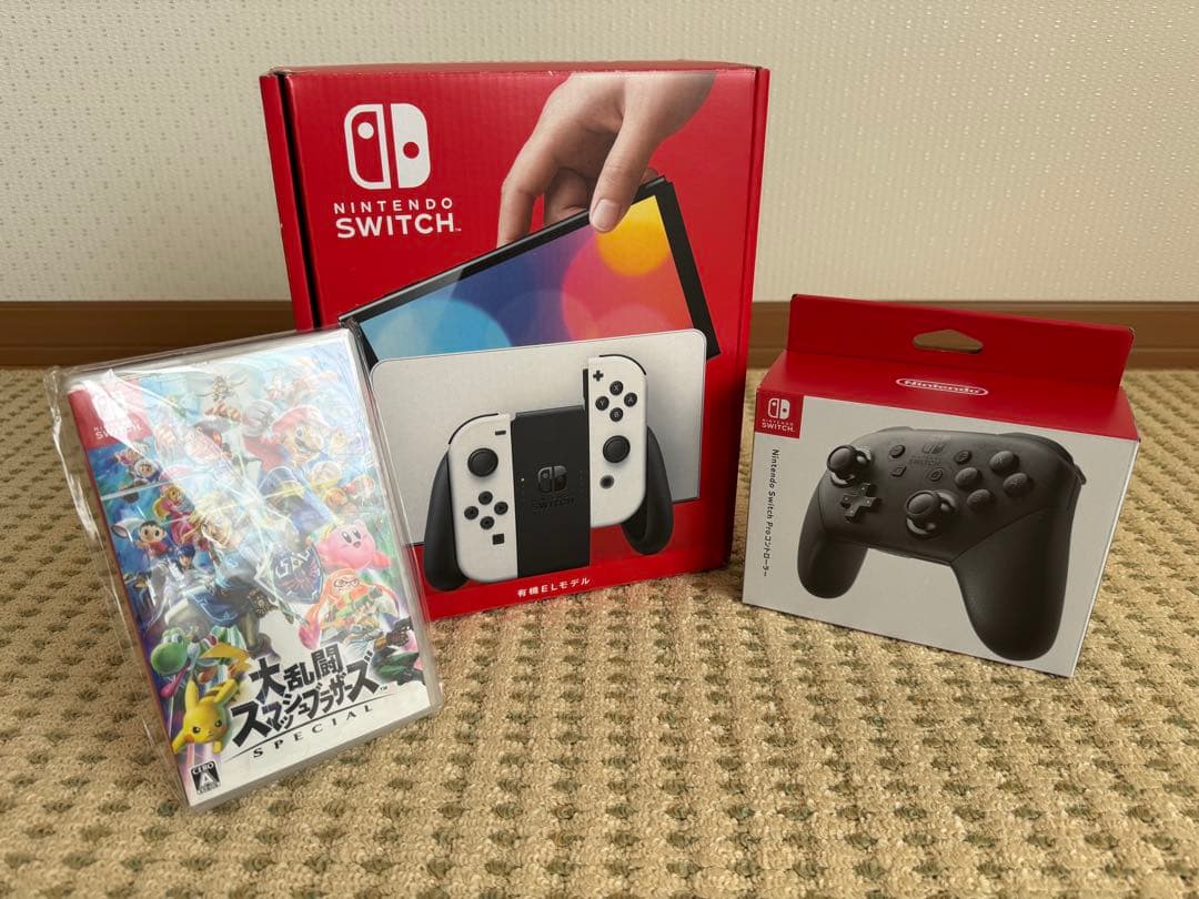 Nintendo Switch 有機 EL ホワイト スマブラ プロコン 中古品