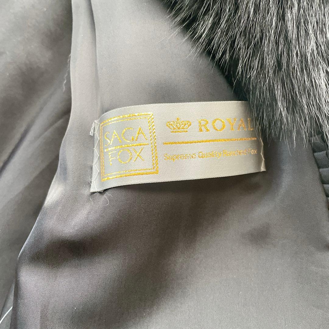 新品　未使用　サガフォックス　リアルファー　毛皮　ショート　コート　短丈　L