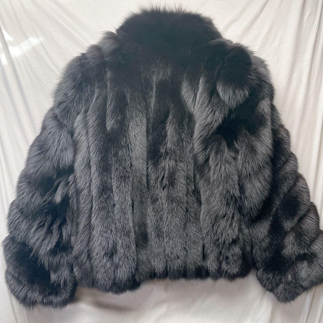 新品　未使用　サガフォックス　リアルファー　毛皮　ショート　コート　短丈　L