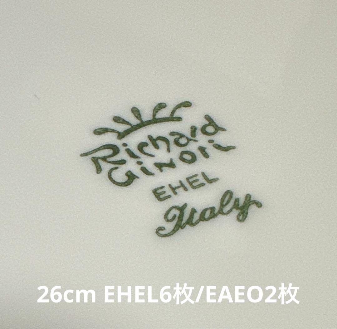 リチャードジノリベッキオホワイト プレート26㎝/8枚+17cm/2枚合計10枚