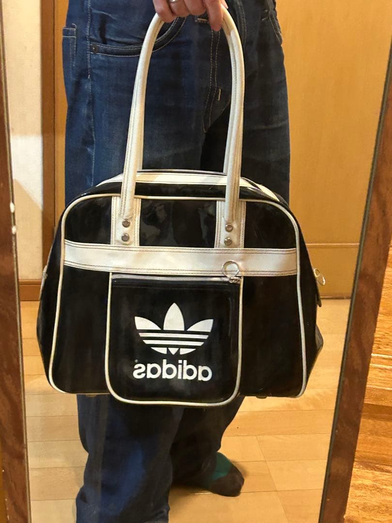希少 OLD アディダス エナメル ボストンバッグ