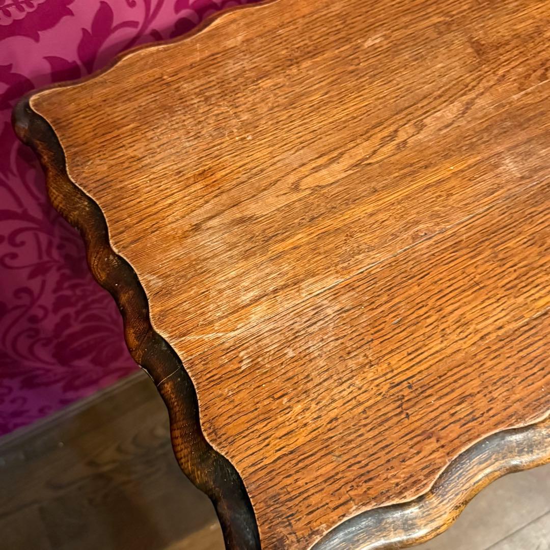 英国アンティーク 木製　ツイストレッグテーブル　オケージョナルテーブル