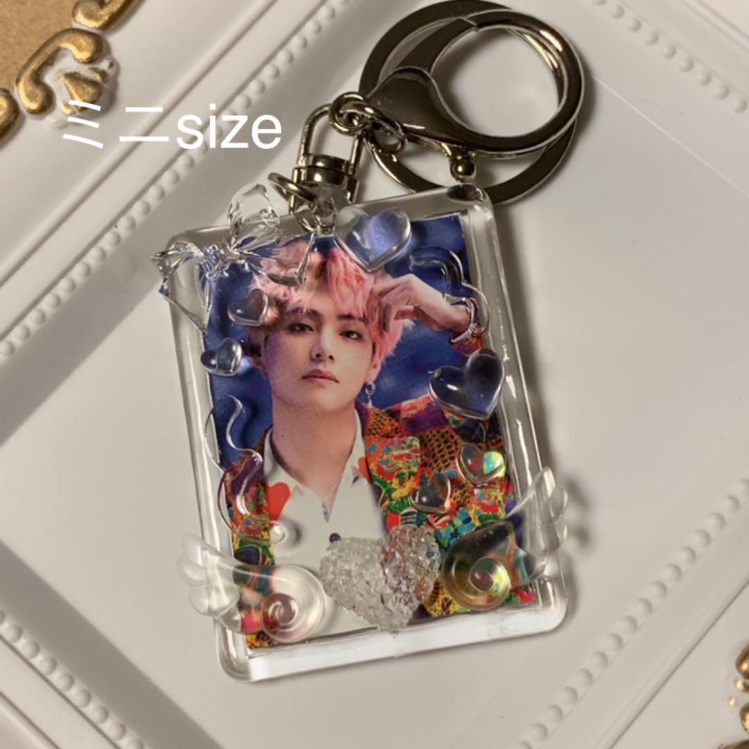 フォトキーホルダー デコ アクリルキーホルダー トレカケース