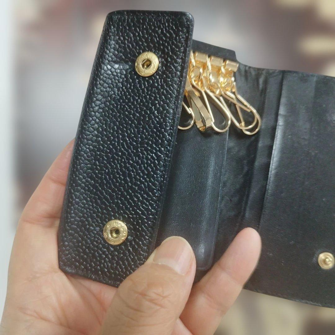 シャネルキャビアスキン　キーケース