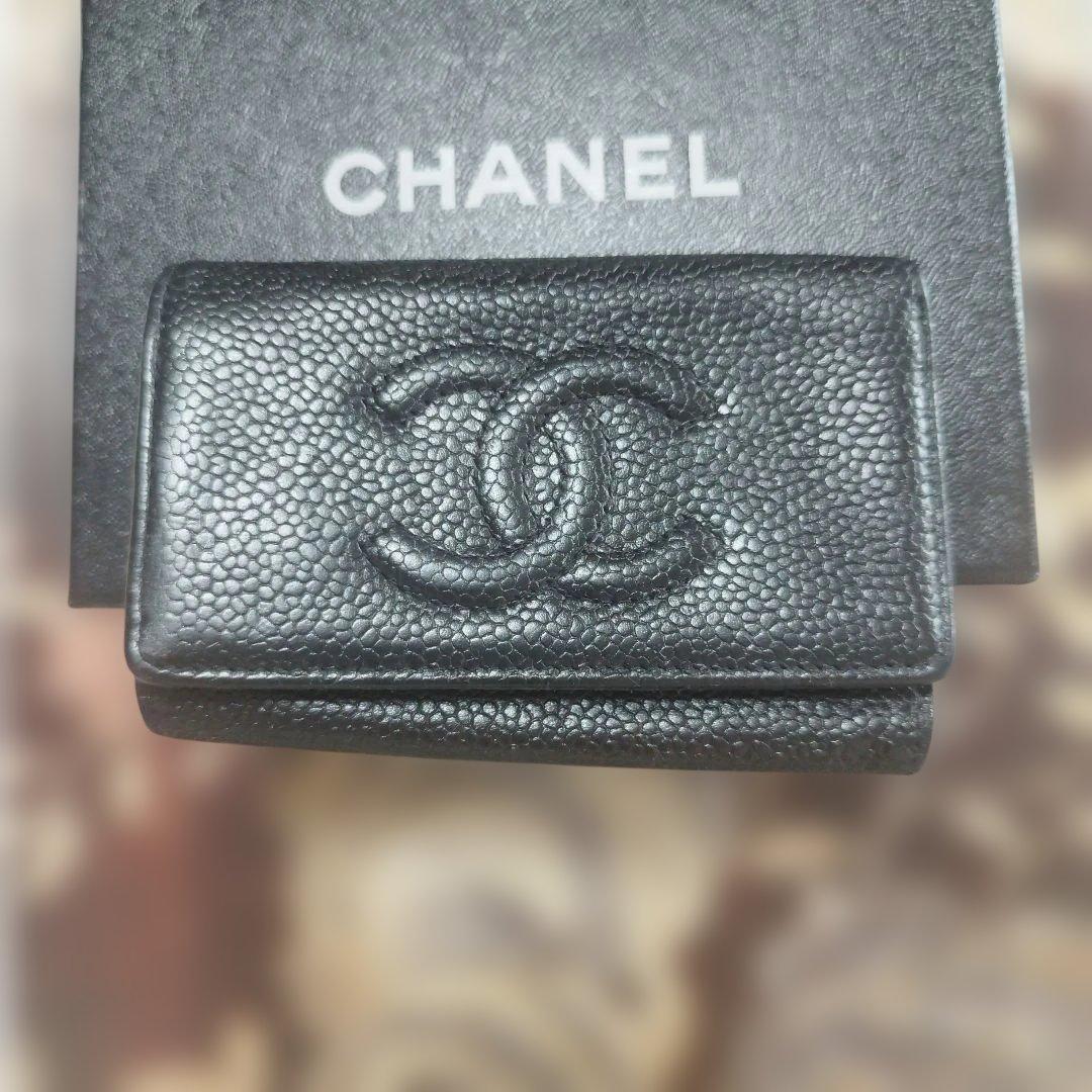 シャネルキャビアスキン　キーケース