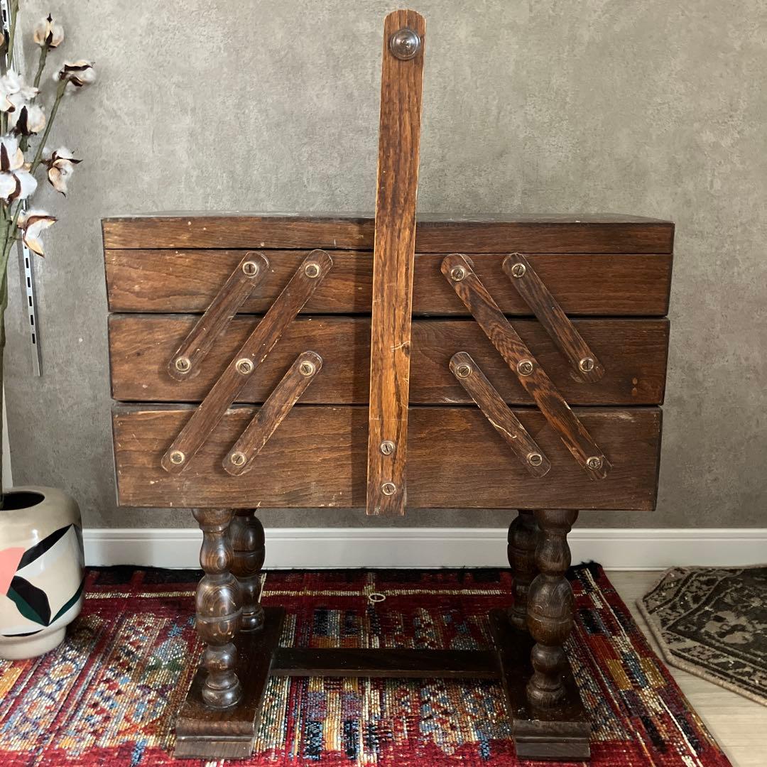 木製アンティーク収納ボックス